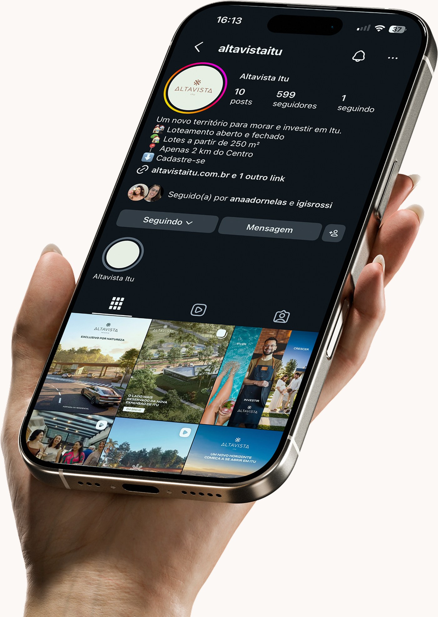 Perfil do Altavista Itu no Instagram
