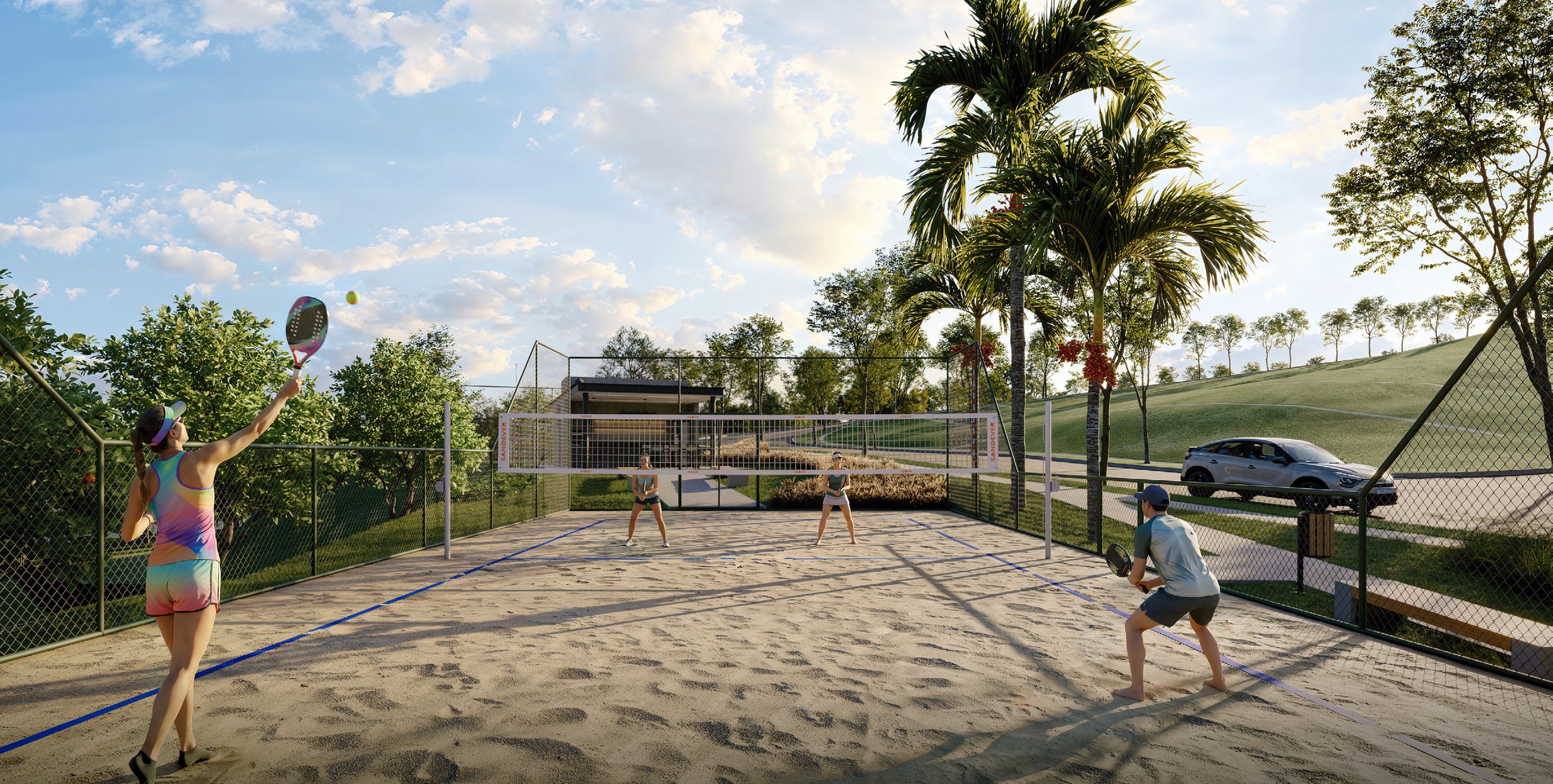 Quadra de beach tennis — Altavista Reserva